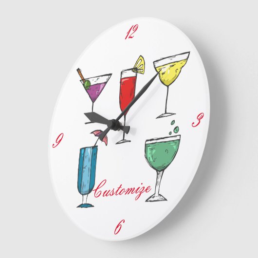 Cocktailgetränk Thunder_Cove Große Wanduhr (Winkel)