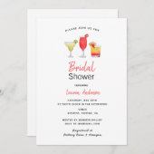 Cocktailgetränke im Brautparty Ankündigung (Vorne/Hinten)