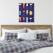 Cocktailgetränke in Gläsern Leinwanddruck (Insitu (Schlafzimmer))