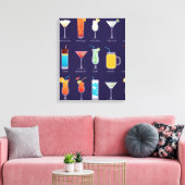 Cocktailgetränke in Gläsern Leinwanddruck (Insitu (Wohnzimmer))