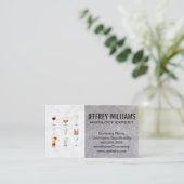 Cocktailgetränke | Mixologie Visitenkarte (Stehend Vorderseite)