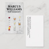 Cocktailgetränke Visitenkarte (Vorne/Hinten)