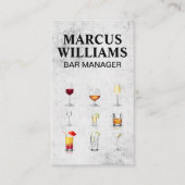 Cocktailgetränke Visitenkarte (Vorderseite)