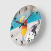 Cocktailglas Runde Wanduhr (Winkel)