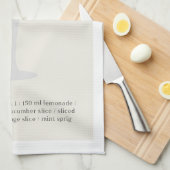 Cocktailhandtuch, Pimms Cup Illustration Geschirrtuch (Viertel Falte)