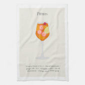 Cocktailhandtuch, Pimms Cup Illustration Geschirrtuch (Vertikal)