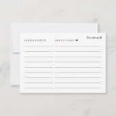 Cocktailkarte für die Bar Einladung (Rückseite)