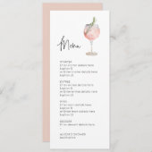 Cocktailkarte für die Hochzeitsfeier Einladung (Vorne/Hinten)