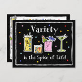 Cocktailkarte Postkarte (Vorne/Hinten)