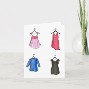Cocktailkleider für Frauen Mode-Notecards Karte