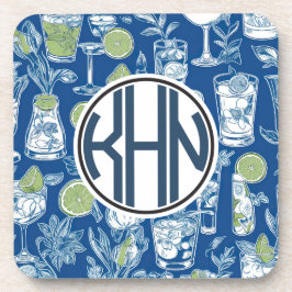 Cocktailkröte mit Monogramm Untersetzer