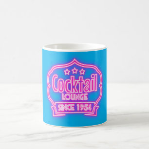 Cocktaillounge Vintager Neonschild Mitte des Jahrh Kaffeetasse