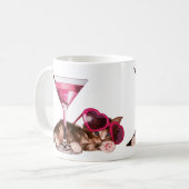 Cocktailmaine-Waschbär Kaffeetasse (Vorderseite Links)