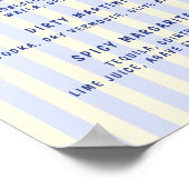 Cocktailmenü des handgezogenen Brautparty Poster (Ecke)