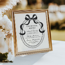 Cocktailmenü mit schwarzer Hand