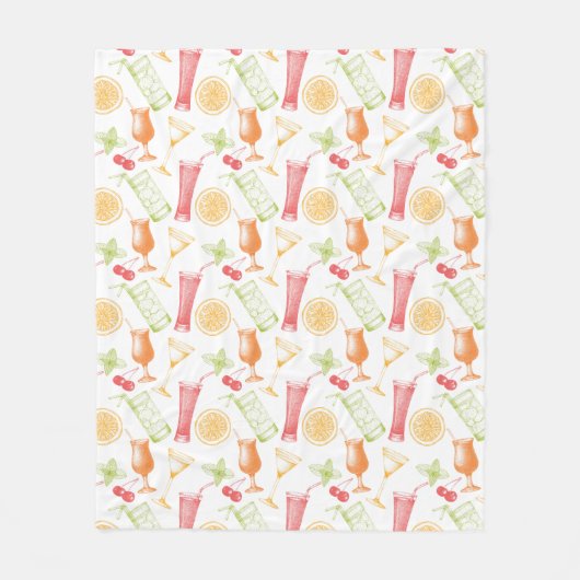 Cocktailmuster Fleecedecke (Vorderseite)