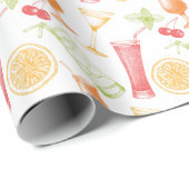 Cocktailmuster Geschenkpapier (Rolleneckpunkt)