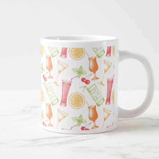 Cocktailmuster Jumbo-Tasse (Rechts)