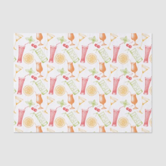 Cocktailmuster Seidenpapier (Vorderseite)
