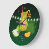 Cocktailnacht Große Wanduhr (Winkel)