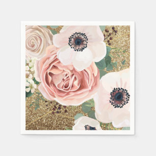 Cocktailpapier Napkin Geometric Garden Rose Gold Serviette