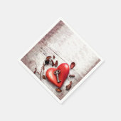 Cocktailpapier Napkin Land Holzschlüssel für mein  Serviette (Ecke)