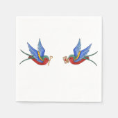 Cocktailpapier Napkin Traditioneller Bird Tattoo S Serviette (Vorderseite)