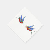 Cocktailpapier Napkin Traditioneller Bird Tattoo S Serviette (Ecke)