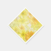 Cocktailpapier Napkins-Gelbe Blumen Serviette (Ecke)