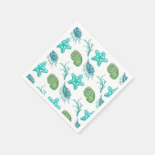 Cocktailpapier Napkins-Muscheln Serviette (Ecke)