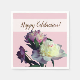 Cocktailpapier Napkins Pink Peony Blume Serviette
