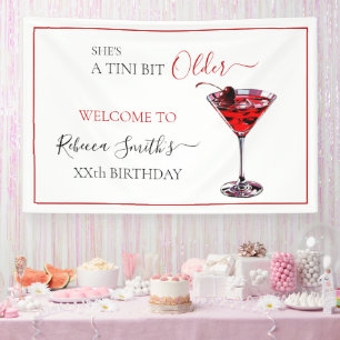 Cocktailparty Ein bisschen älter Cherry Martini Banner