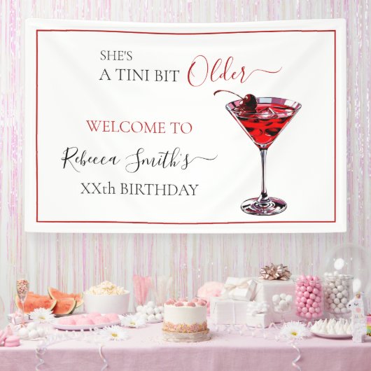 Cocktailparty Ein bisschen älter Cherry Martini Banner (Party)