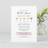 Cocktailparty-Skript Brautparty Einladung (Stehend Vorderseite)