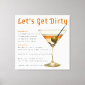 Cocktailpause Auf schmutzigen Martini-Rezept Leinwanddruck (Vorderseite)