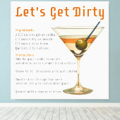Cocktailpause Auf schmutzigen Martini-Rezept Leinwanddruck (Insitu (Holzboden))