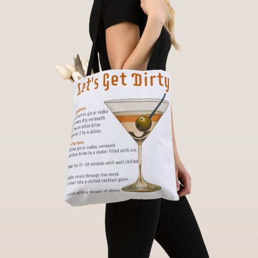 Cocktailpause Auf schmutzigen Martini-Rezept Tasche (Von Nahem)