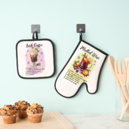 Cocktailrezepte, Geschenk des irischen Kaffees Ofenhandschuh & Topflappen-Set