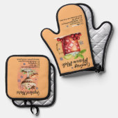 Cocktailrezepte, Geschenk für die Küche Moskauer M Ofenhandschuh & Topflappen-Set (Vorderseite/Rückseite)