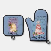 Cocktailrezepte, Geschenkküche Eggnog Ofenhandschuh & Topflappen-Set (Vorderseite)