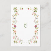 Cocktails Abendessen Hochzeitsfeier mit Rokoko Begleitkarte (Rückseite)