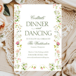 Cocktails Abendessen Hochzeitsfeier mit Rokoko Begleitkarte