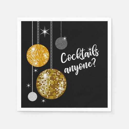 Cocktails Alle Disco Kugelservietten Serviette (Vorderseite)