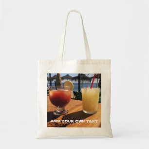 Cocktails am Meer mit individuellem Text Tragetasche