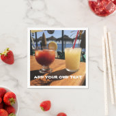 Cocktails am Meeresbenutzertext Serviette (Beispiel)