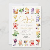 Cocktails am Pool Einladung (Vorderseite)