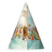 Cocktails am Strand Tropical Obsts Junggeselinnen- Partyhütchen (Rückseite)