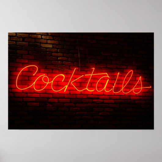 Cocktails auf Brick Poster (Vorne)