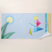 Cocktails auf dem Strand-Badetuch Strandtuch (Vorderseite)