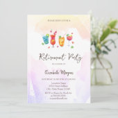 Cocktails - Aufforderung zur Abgabe von Erträgen Einladung (Stehend Vorderseite)